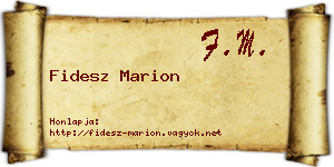 Fidesz Marion névjegykártya